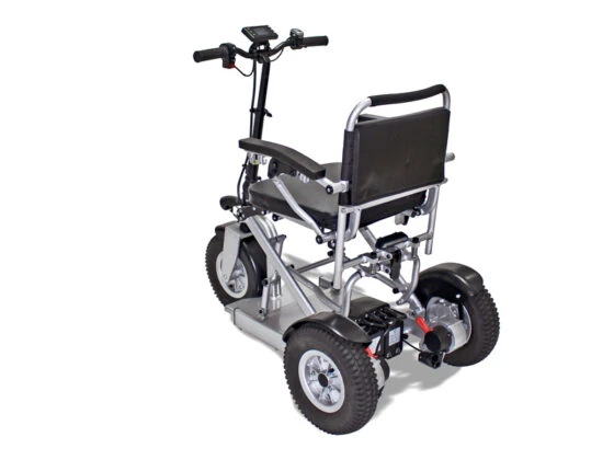 Rear view of the Freedom Scooter S1 with visible wheels and handlebars.