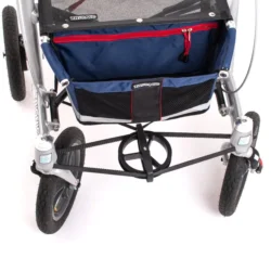 Rear view of Trionic Walker Rollator showing wheels and storage bag.
