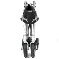 Folded Trionic Walker 9er with visible wheels and frame.