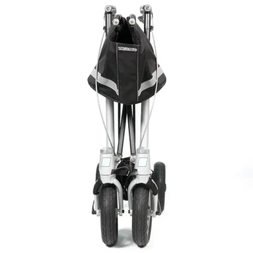 Folded Trionic Walker 9er with visible wheels and frame.