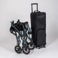 Folding Collapsible Transportable Wheelchair in Bag, Lightweight Transit Wheelchair, Wheelchair for Elderly, Transit Wheelchair