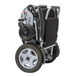 Folded Freedom Chair A08L showing wheels and frame.