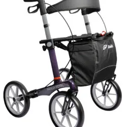 Carbon Fibre Rollator | Panda Royal Outdoor Walker With Large Soft Wheels