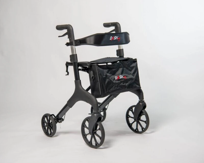 Dash Hurricane Rollator | Robust Rollator For Indoor & Outdoor Use with 10" Front Wheels | Weighs Only 8.5kg - Image 3