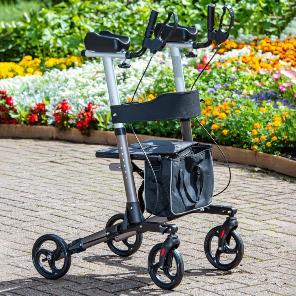 Upright Walker for Adults, Dash Upright Walker, Best Upright walker for balance problems, Upright Walker with seat, Best Upright Walker for Seniors, Best upright walker for outdoor use, Upright Walker