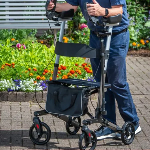 Upright Walker for Adults, Dash Upright Walker, Best Upright walker for balance problems, Upright Walker with seat, Best Upright Walker for Seniors, Best upright walker for outdoor use, Upright Walker