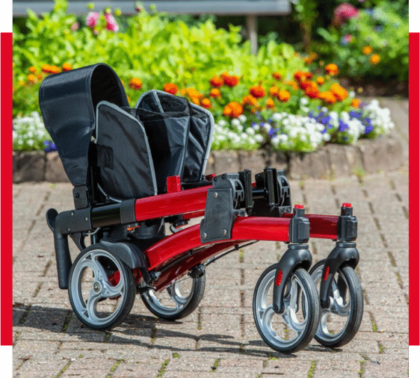 Dash Fold Down Rollator | Smallest Folding Rollator | Walkers With Seat For Elderly - Image 4