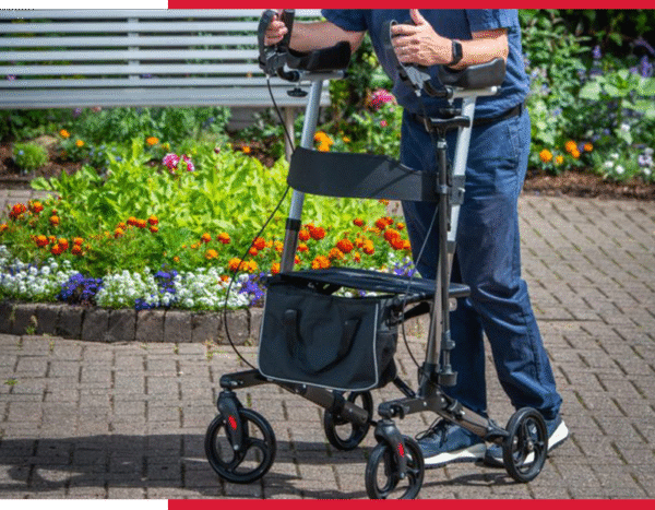Dash Forearm Walker | Upright Walkers For Seniors | Upright Rollator With Forearm Support - Image 2