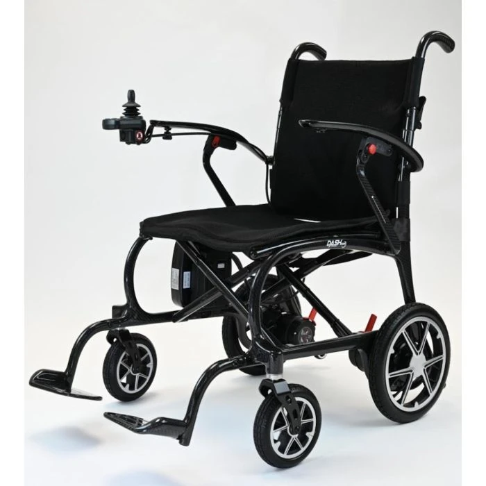 Dash Carbon Pro Electric Wheelchair with carbon fibre frame and joystick control.