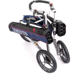 Trionic Veloped Golf Cart with club holster and storage bags.