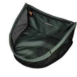Green basket with zip pocket and Trionic logo.