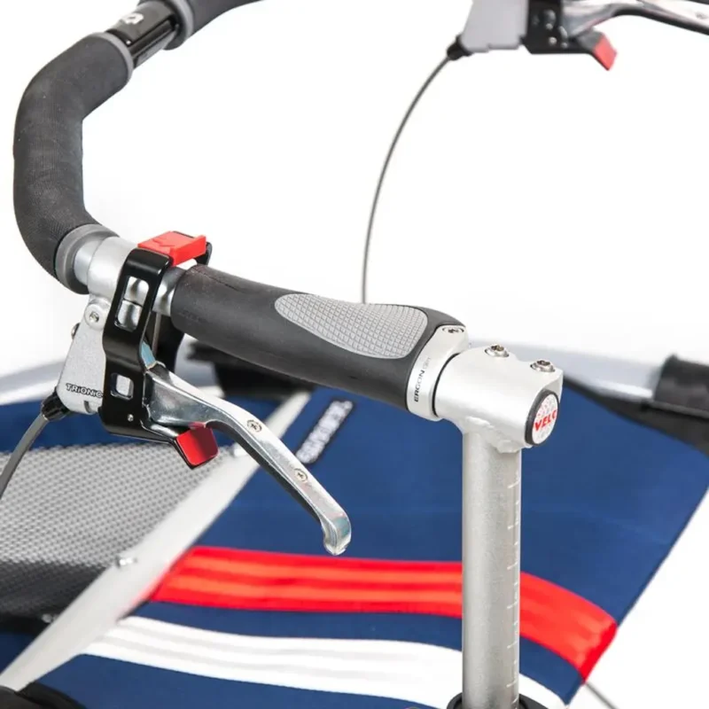 Close-up of the Trionic Veloped Trek handlebar and brake lever.