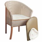 Commode Chair With Padded Seat | Basket Weave Commode | Bedroom Commode Chair Stylish, Discreet and Comfortable - Image 1