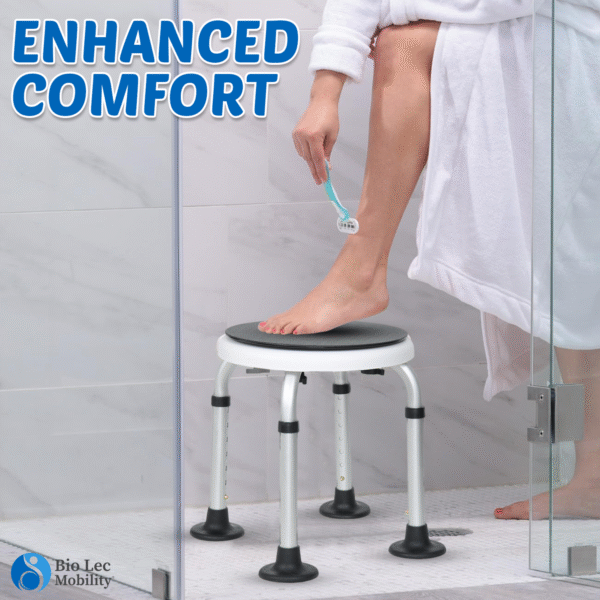 swivel shower stool for elderly, rotating shower stool for disabled, shower stool 360 rotating for seniors