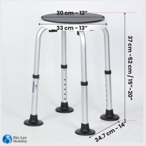 bio-lec mobility rotating shower stool, 360° rotating shower stool, bath stool for elderly UK, swivel shower seat for disabled, height adjustable shower stool, anti-slip shower chair, bathroom aid for seniors, shower seat for limited mobility, portable shower chair, medical bath stool UK, non-slip bath seat, disability bathroom aid, shower stool for adults with mobility issues, rotating bath seat UK, lightweight shower stool for elderly