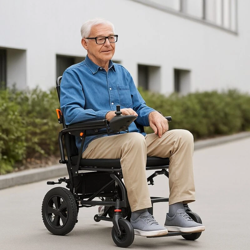 Electric Folding Wheelchair for Adults | Power Chair with 360° Joystick | Dual 250W Motors, Lithium-ion Battery | Ideal for Travel and Daily Use - Image 2
