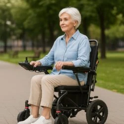 Electric Folding Wheelchair for Adults | Power Chair with 360° Joystick | Dual 250W Motors, Lithium-ion Battery | Ideal for Travel and Daily Use - Image 10
