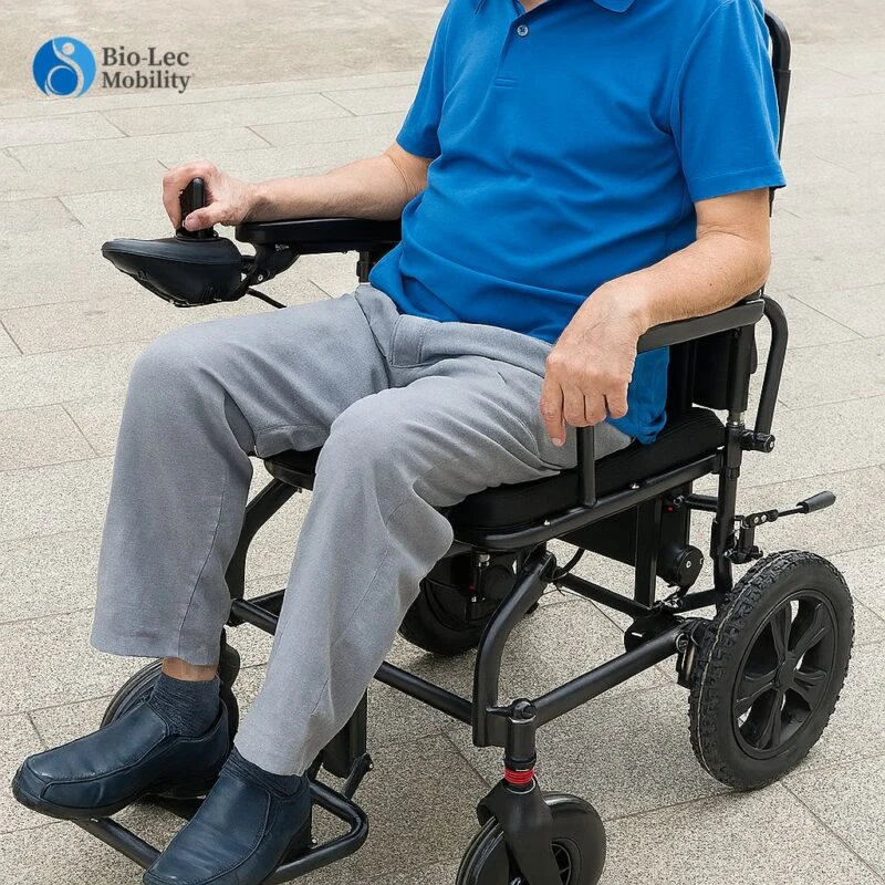 Electric Folding Wheelchair for Adults | Power Chair with 360° Joystick | Dual 250W Motors, Lithium-ion Battery | Ideal for Travel and Daily Use - Image 4