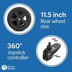 Electric Folding Wheelchair for Adults | Power Chair with 360° Joystick | Dual 250W Motors, Lithium-ion Battery | Ideal for Travel and Daily Use - Image 8