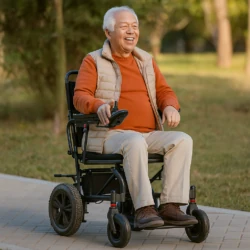Electric Folding Wheelchair for Adults | Power Chair with 360° Joystick | Dual 250W Motors, Lithium-ion Battery | Ideal for Travel and Daily Use - Image 6