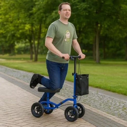 Knee Walker Scooter | All-Terrain Steerable Knee Scooter for Adults | Comfortable Cushion Pad | Adjustable Knee Crutch Alternative for Foot Injuries - Image 8