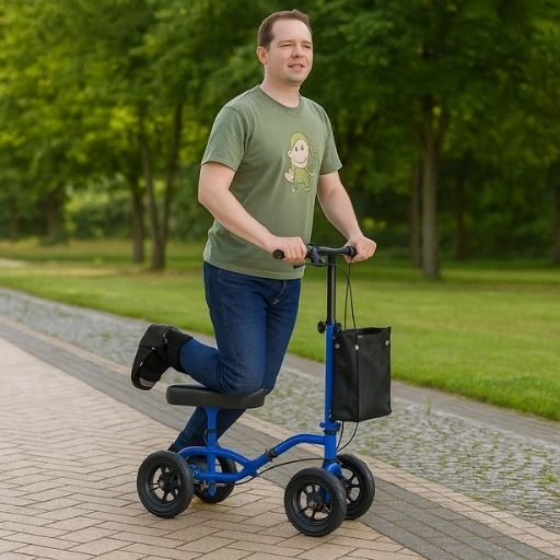 Knee Walker Scooter | All-Terrain Steerable Knee Scooter for Adults | Comfortable Cushion Pad | Adjustable Knee Crutch Alternative for Foot Injuries - Image 8