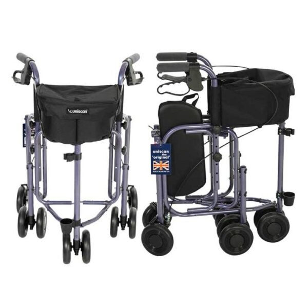 Uniscan Triumph Plus Rollator | Tri-Walker With 5 Sets Of Wheels | Three Wheel Walker Rollator With Seat - Image 2