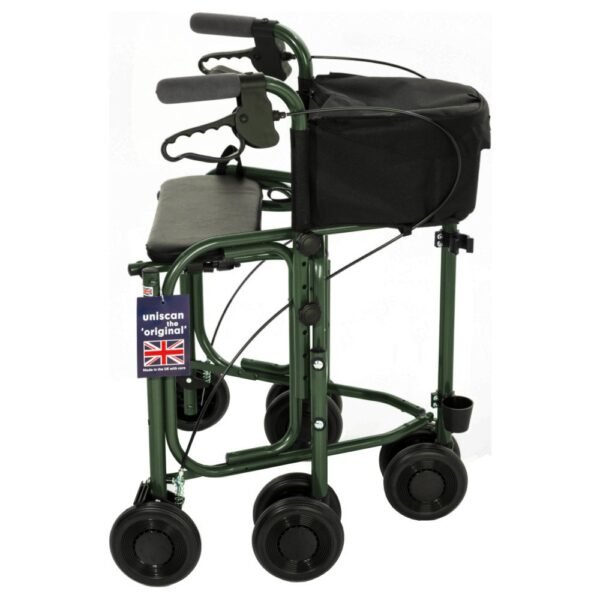 Uniscan Triumph Plus Rollator | Tri-Walker With 5 Sets Of Wheels | Three Wheel Walker Rollator With Seat - Image 3