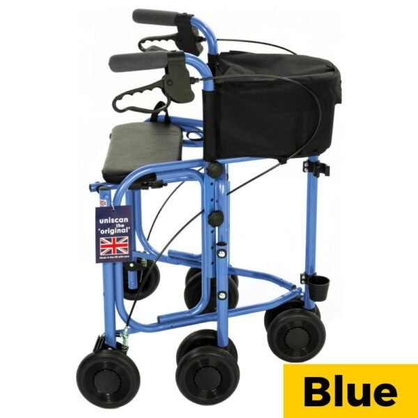 Uniscan Triumph Plus Rollator | Tri-Walker With 5 Sets Of Wheels | Three Wheel Walker Rollator With Seat - Image 4