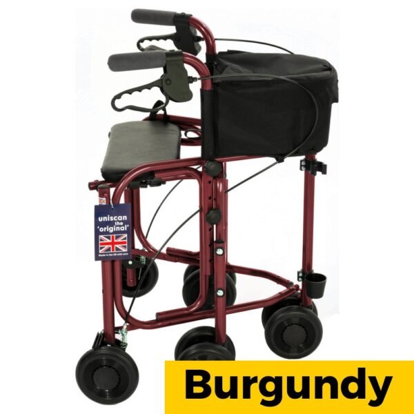 Uniscan Triumph Plus Rollator | Tri-Walker With 5 Sets Of Wheels | Three Wheel Walker Rollator With Seat - Image 5