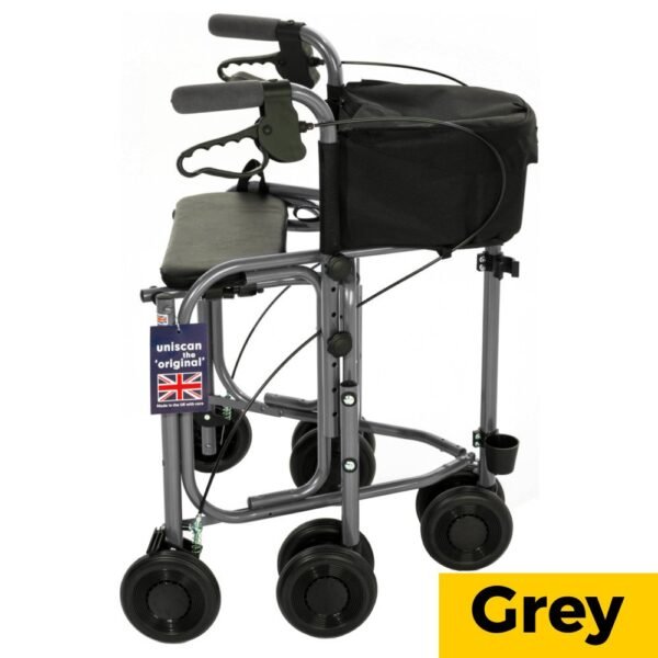 Uniscan Triumph Plus Rollator | Tri-Walker With 5 Sets Of Wheels | Three Wheel Walker Rollator With Seat - Image 7