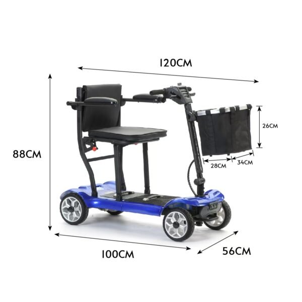Bio-Lec Foldable mobility scooter for adults, Portable electric scooter with seat, Lightweight mobility scooter UK, Mobility scooter for elderly, Electric travel scooter for disabled, Compact electric scooter for seniors, Lithium battery mobility scooter -bio-lec mobility scooter with armrests and basket