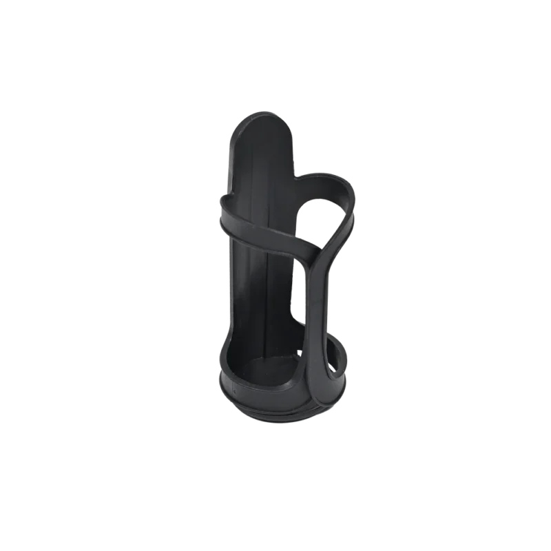 Black cup holder accessory for rollator.