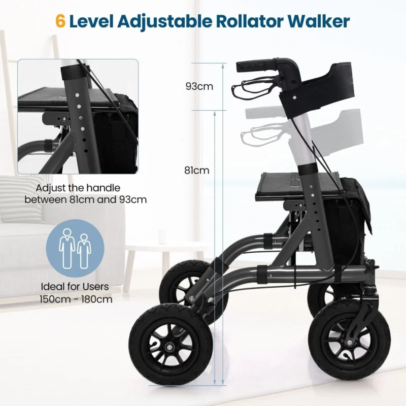 Lightweight Folding Mobility Walkers | Folding Rollator Walkers For Elderly - Image 8