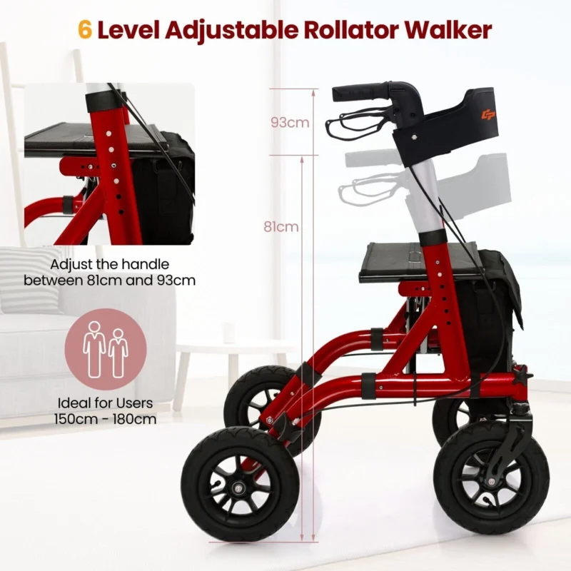Lightweight Folding Mobility Walkers | Folding Rollator Walkers For Elderly - Image 9