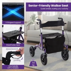 Lightweight Folding Mobility Walkers | Folding Rollator Walkers For Elderly - Image 10