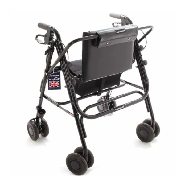 Uniscan 'Grand' Glider Plus Adjustable Walker | Heavy Duty & Lightweight Rollator | 4 Wheel Walker For Sale - Image 4
