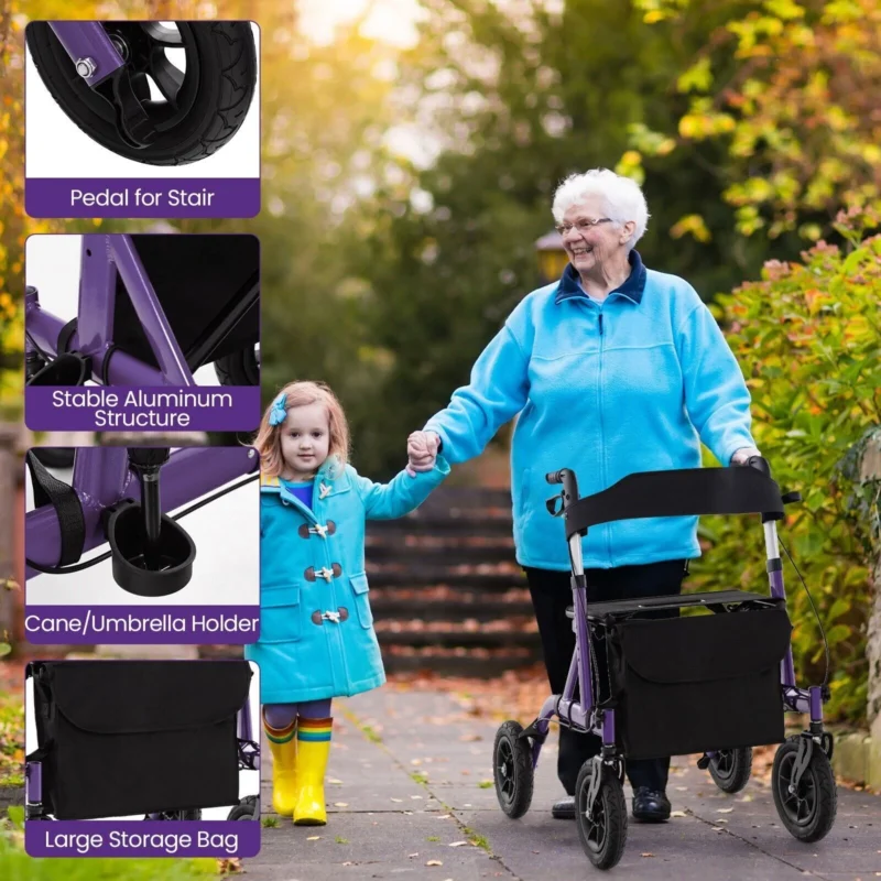 Lightweight Folding Mobility Walkers | Folding Rollator Walkers For Elderly - Image 14