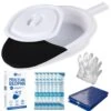 Bed Pan with Handle & Lid | Lightweight Fracture Bed Pan, Easy-Clean & Odour-Control Lid | Includes Liners, Pads & Gloves