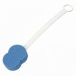 Long Handled Blue Sponge Bath & Shower Mobility Bathing Aid with Comfy Extended Grip - Image 1