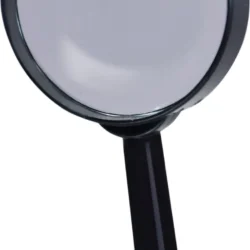 Handheld magnifier with a black handle and 65MM lens.
