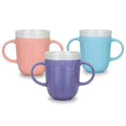 Two Handled Mug - Disability Aid for Weak Grip - Dignity Marked Ceramic Cup