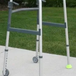Walking Frame Coasters for Zimmer Mobility Walker Aids - Yellow Pack of 2