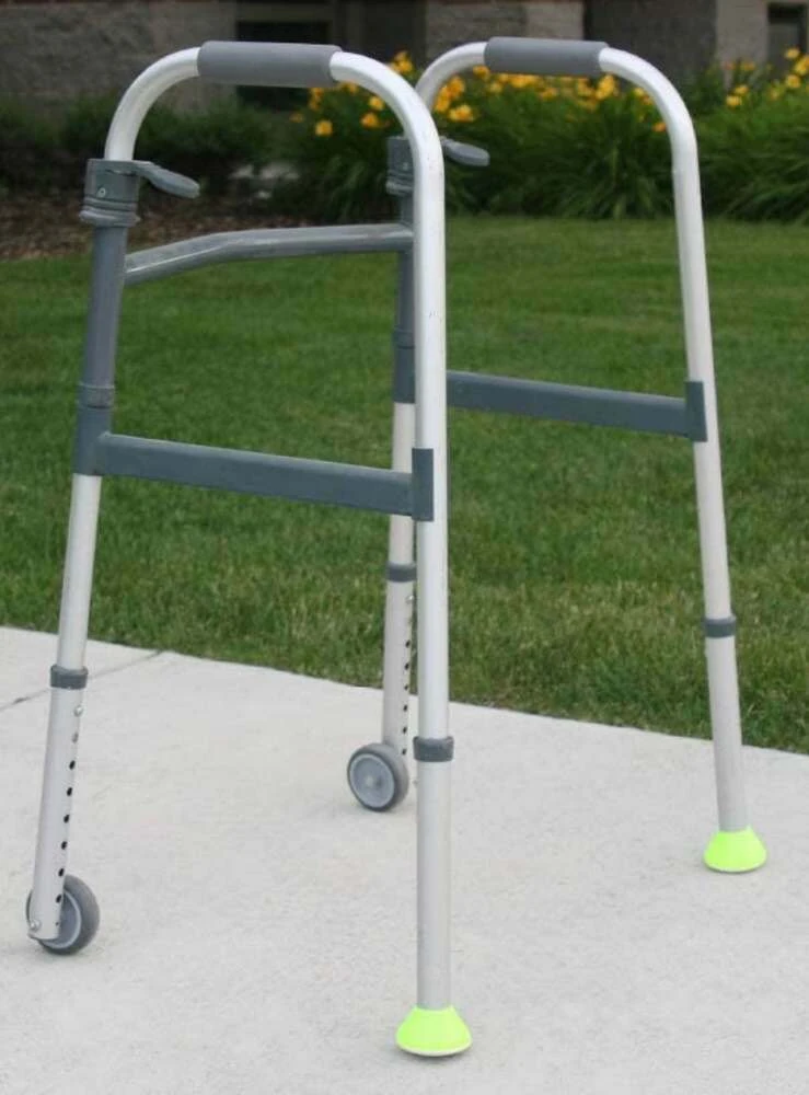 Walking Frame Coasters for Zimmer Mobility Walker Aids - Yellow Pack of 2 - Image 1