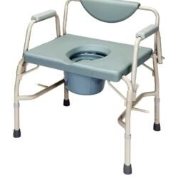 Heavy Duty Bariatric Extra Wide Steel Commode Chair - Supports Up to 35 Stone - Image 1
