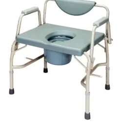 Heavy Duty Bariatric Extra Wide Steel Commode Chair - Supports Up to 35 Stone