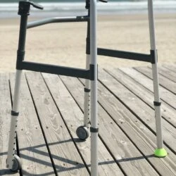 Walking Frame Coasters for Zimmer Mobility Walker Aids - Yellow Pack of 2 - Image 2