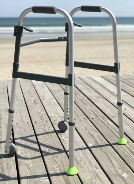 Walking Frame Coasters for Zimmer Mobility Walker Aids - Yellow Pack of 2 - Image 2