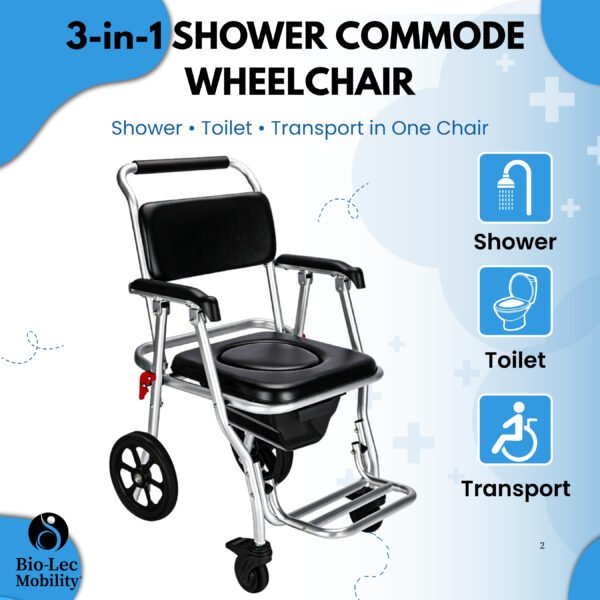 Bio Lec Mobility Shower Commode Wheelchair