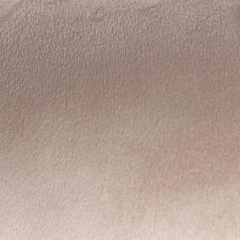 Close-up view of matte velvet fabric in a mink color.